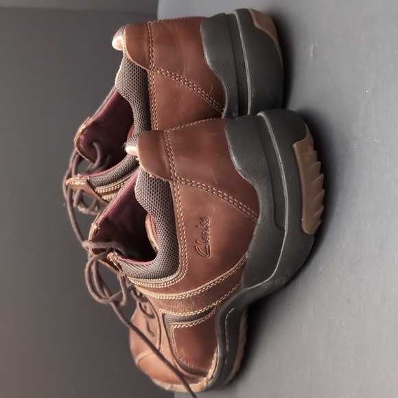 Clarks Men's Brown Leather Casual Oxford Shoes,Size 9.5 M. - Picture 3 of 9